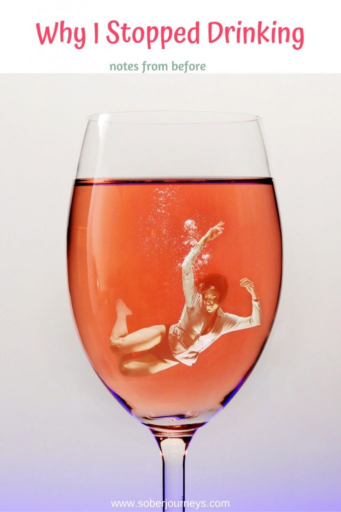image of woman in glass of wine to illustrate drinking problem