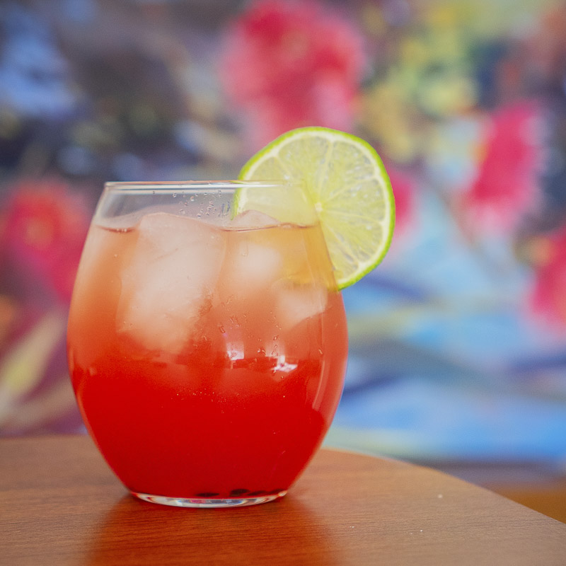 cranberry lime soda non alcoholic cocktail